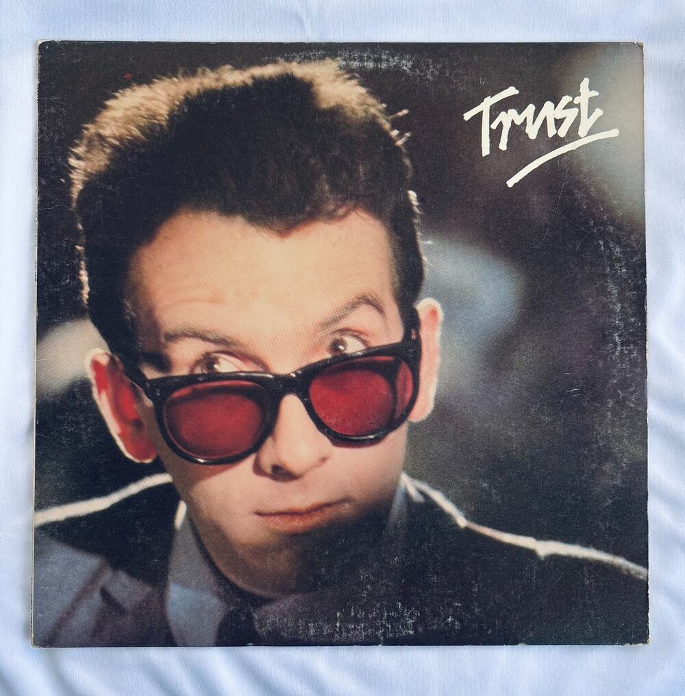Elvis Costello Trust LP Vinyl Record early press 1981 Pitman Ultrasonic Clean
